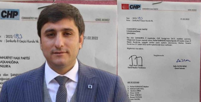 CHP Haliliye ve Eyyübiye'ye kayyum atama