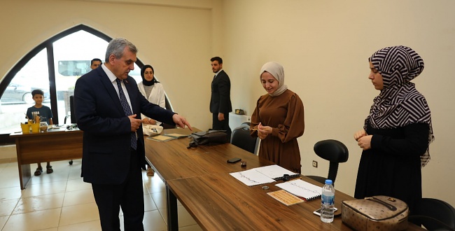 BAŞKAN BEYAZGÜL’DEN BAYAN KURSİYERLERE ZİYARET