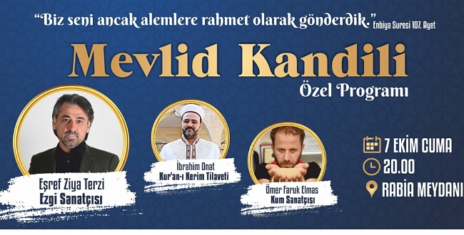 Eşref Ziya Terzi Urfa’ya geliyor! Mevlid Kandili Özel Programı