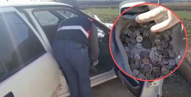 Bizans dönemine ait 224 adet sikke ele geçirildi