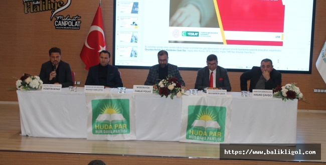 HÜDA PAR Şanlıurfa İl Gençlik Kolları Başkanlığı'ndan 'Madde Bağımlılığı İle Mücadele' Paneli