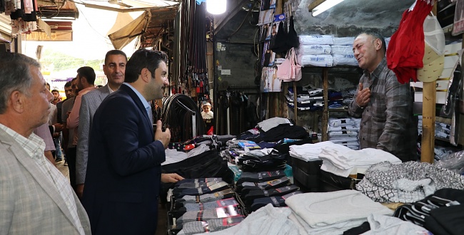 Milletvekili Eyyüpoğlu Çarşı Esnafından Destek İstedi
