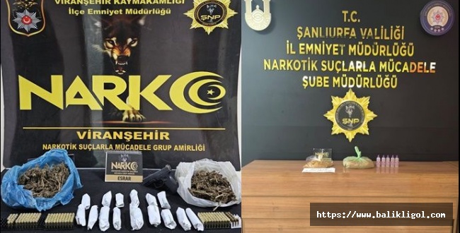 Şanlıurfa'da uyuşturucu operasyonu: 3 gözaltı