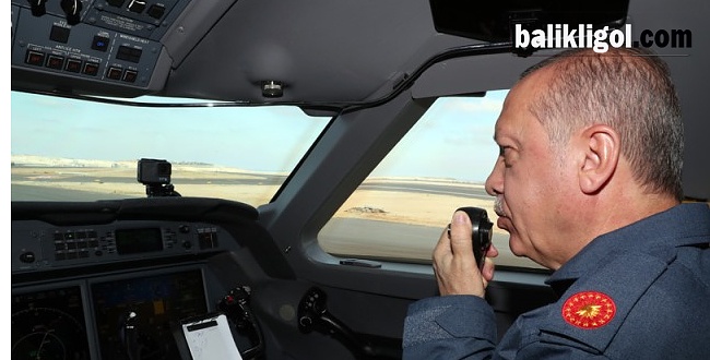 Cumhurbaşkanı Erdoğan, Teknofest alanına böyle indi
