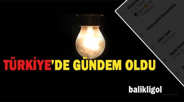 Viranşehir Karanlıkta Kalınca Türkiye'de Gündem Oldu