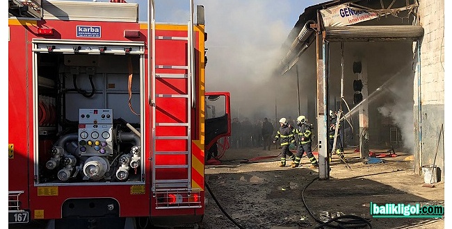 Şanlıurfa'da işyerinde çıkan yangın hasara neden oldu