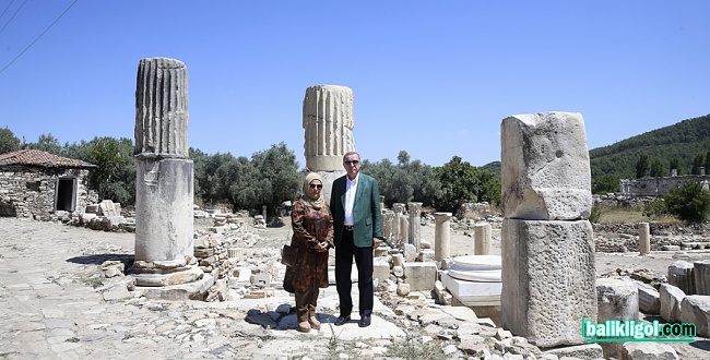 Cumhurbaşkanı Erdoğan, Stratonikeia Antik Kenti’ni ziyaret etti