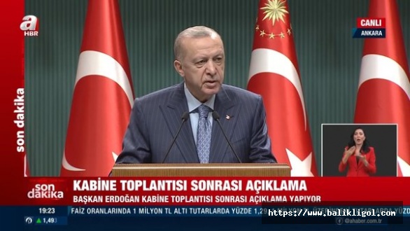 Kabine toplantısının ardından Cumhurbaşkanı Erdoğan'dan Elektrik faturası açıklaması