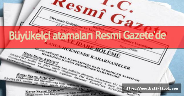 Başkan Erdoğan İmzasıyla Büyükelçi atamaları Resmi Gazete'de
