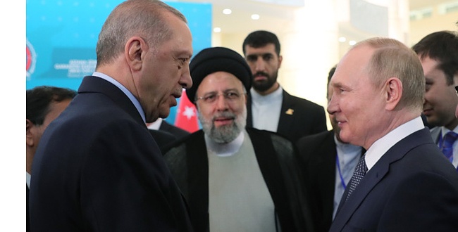 Recep Tayyip Erdoğan, İbrahim Reisi ve Vladimir Putin toplantı düzenledi