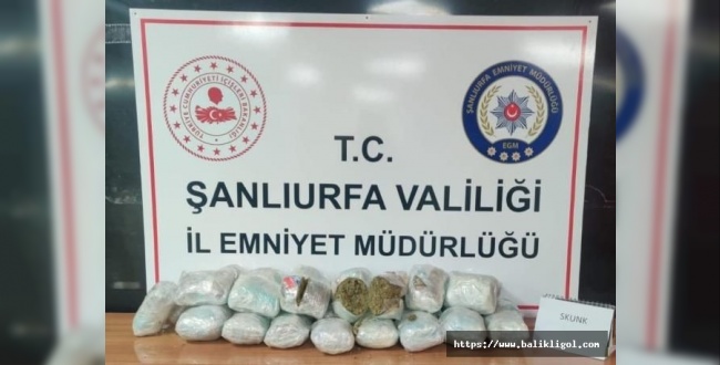 Urfa'da 12 kilogram uyuşturucu ele geçirildi