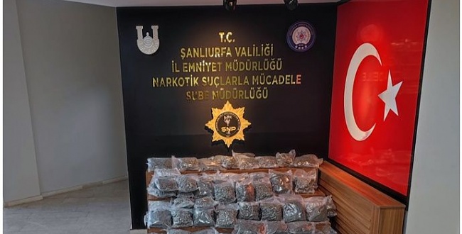 Şanlıurfa'da 91 kilo uyuşturucu ele geçirildi
