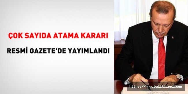 Erdoğan'ın İmzasıyla Çok sayıda atama kararı Resmi Gazete'de yayımlandı