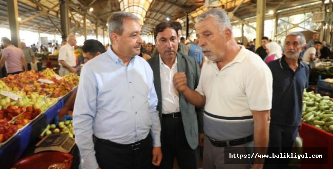 Şanlıurfa Valisi Hasan Şıldak Yenişehir semt pazarını ziyaret etti