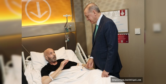 Başkan Erdoğan, Halil Özcan'ı hastanede ziyaret etti