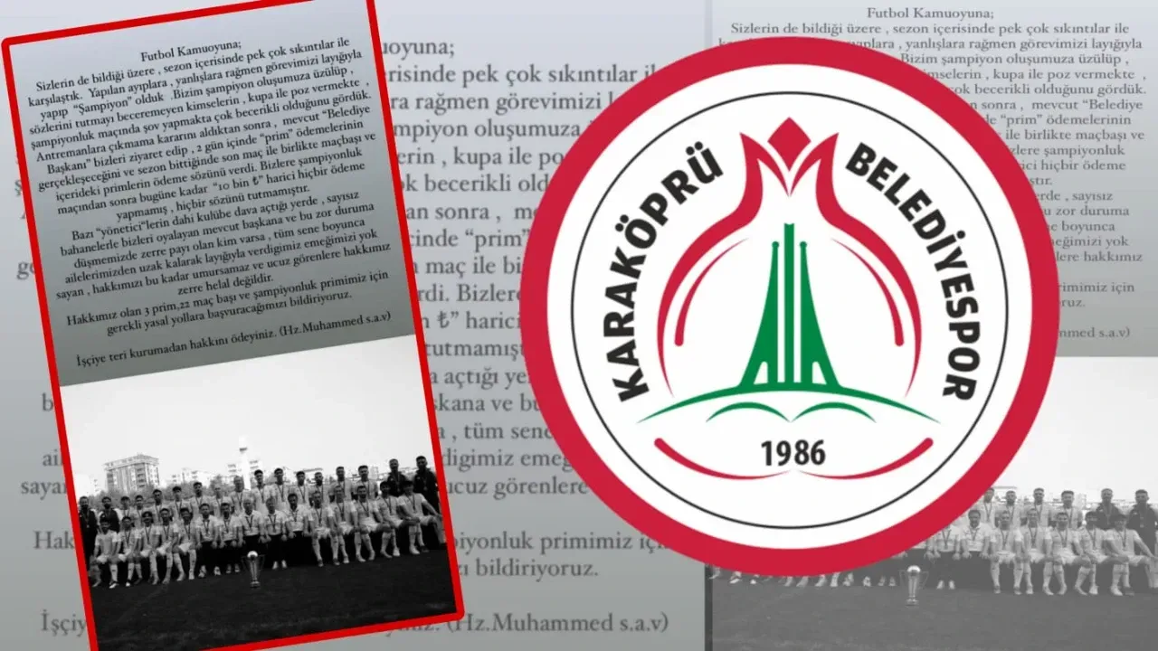 Karaköprü Belediyesporlu futbolcular alacakları için yasal yollara başvuruyor