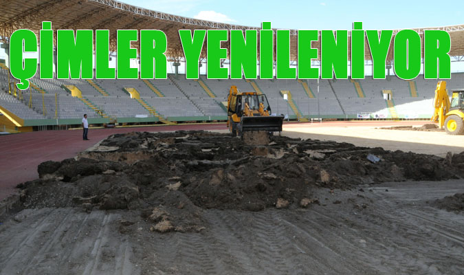 Şanlıurfa GAP Arenadaki Çimler Yenileniyor-VİDEO