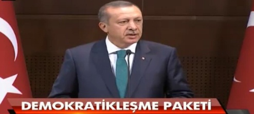 Erdoğan, Demokratikleşme paketini açıkladı