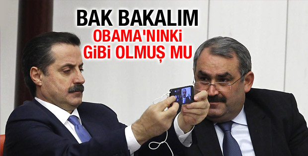 Faruk Çelik'in selfie pozu
