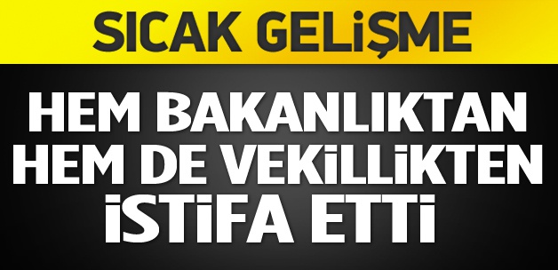 Erdoğan Bayraktar hem bakanlıktan hem vekillikten istifa etti