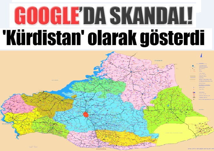 Google, Şanlıurfa'yı Kürdistan olarak gösterdi