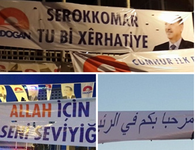 Haliliye Teşkilatı Erdoğan'ı üç Dilde karşıladı