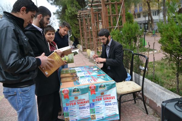 Viranşehir'de siyer sınavı için stant açıldı