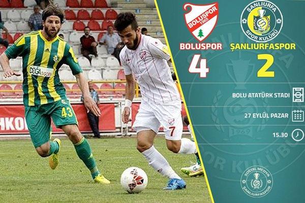 Boluspor Şanlıurfaspor 4-2 yendi