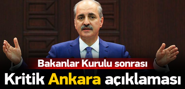 Kurtulmuş,' PKK'nin eylemsizlik kararı alması iyi ama yetersiz'