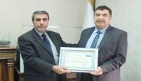 Mardin Yeşilay'dan Sağlık Müdürüne teşekkür belgesi