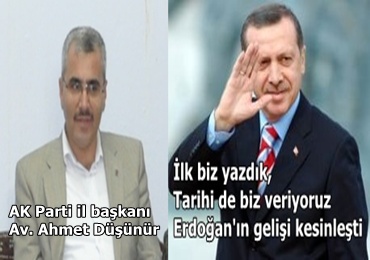 Av. Düşünür; Erdoğan 31 Ekimde Geliyor