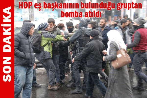 HDP eş başkanının bulunduğu gruptan bomba atıldı