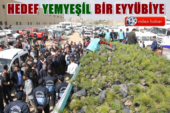 Eyyübiye Belediyesi binlerce fidan dağıttı