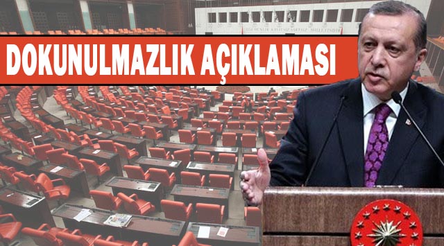 Erdoğan'dan Dokunulmazlık açıklaması: siyasetçinin sırtında yüktür!