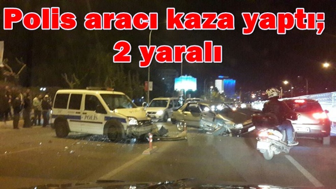 Urfa'da Polis aracının karıştığı kazada 2 kişi yaralandı
