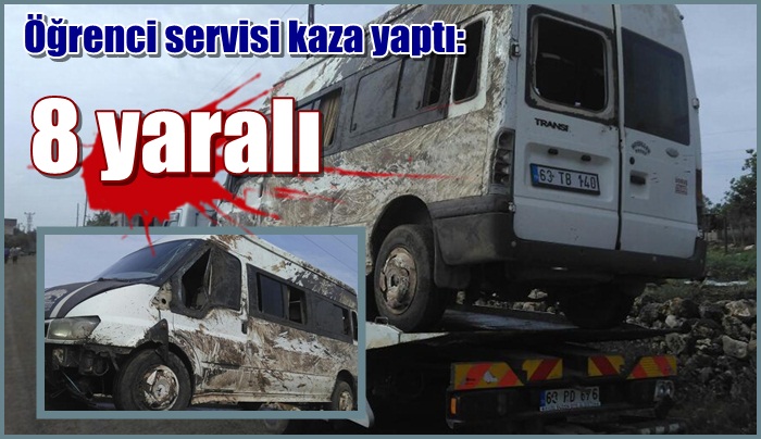 Urfa Hilvan'da Öğrenci servisi kaza yaptı: 8 yaralı