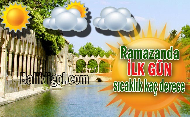 Ramazanın ilk günü havalar nasıl olacak? Urfa en sıcak il!
