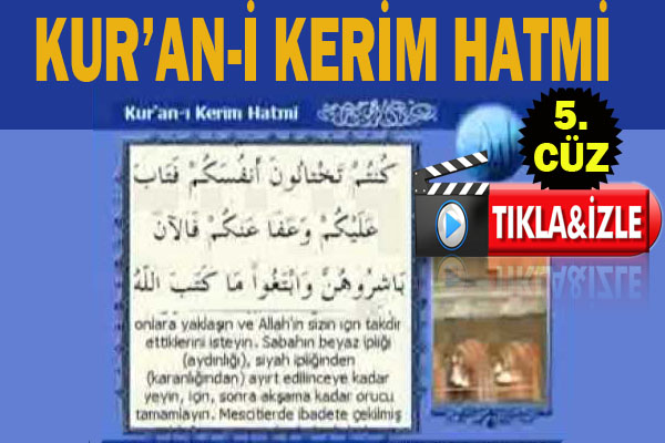 Kur'an-ı Kerim hatmi 5. cüz izle
