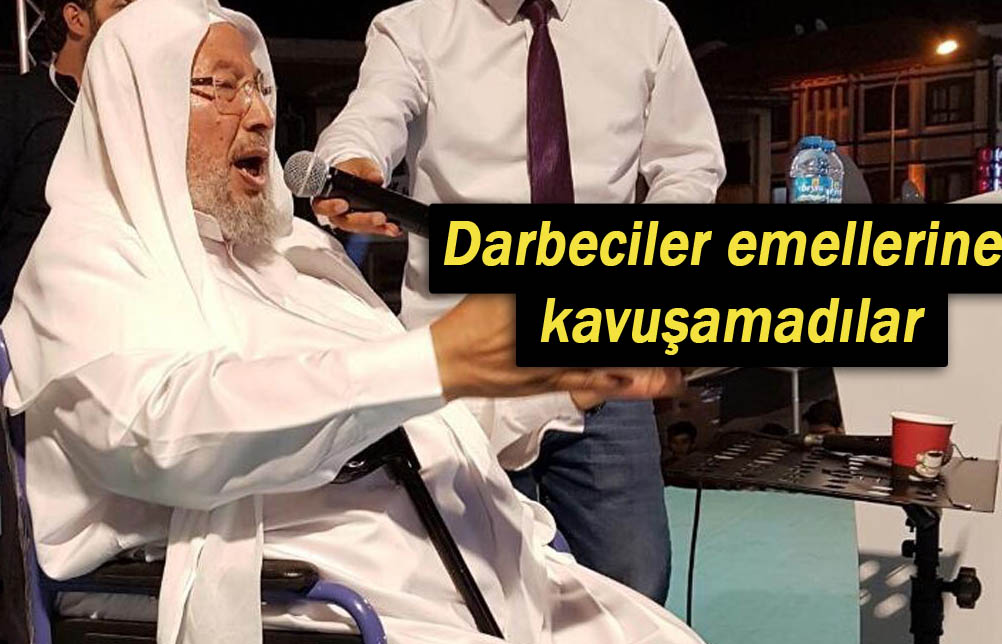 Yusuf El Kardavi Türkiye'ye gelerek darbe karşıtı gösterilere katıldı