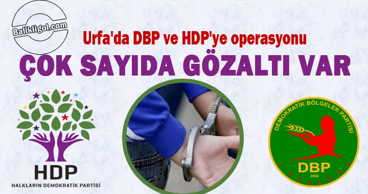 Urfa'da HDP ve DBP'ye operasyon-Çok sayıda gözaltı var