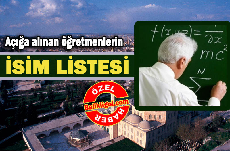Urfa'da PKK'dan açığa alınan öğretmenlerin isim listesi