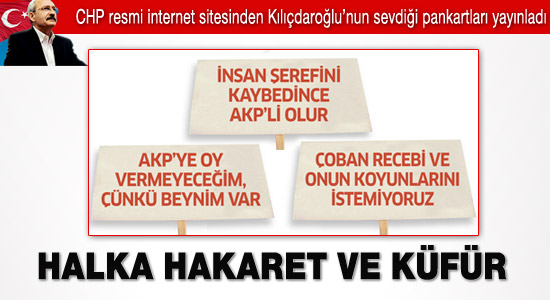 CHP'nin sitesinden halka inanılmaz hakaretler!