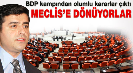 BDP 1 Ekim'de Meclis'e dönüyor