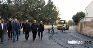 Büyük Hancığaz'da asfaltlama yapılıyor