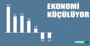 Türkiye ekonomisi ilk çeyrekte yüzde 2,6 küçüldü