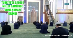 Türkiye'de sadece Beştepe Millet Camii'nde cuma namazı kılındı