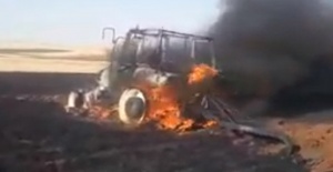Urfa'da hem ekin hem de traktör yandı