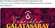 Cumhurbaşkanı Erdoğan Galatasaray'ın şampiyonluğunu kutladı