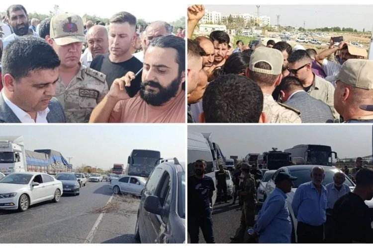 Suruçlu Çiftçiler Yol Kapattı eylem yaptı