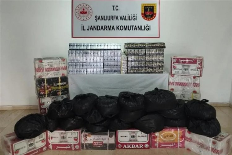 Şanlıurfa’da kaçak sigara ve çay ele geçirildi
